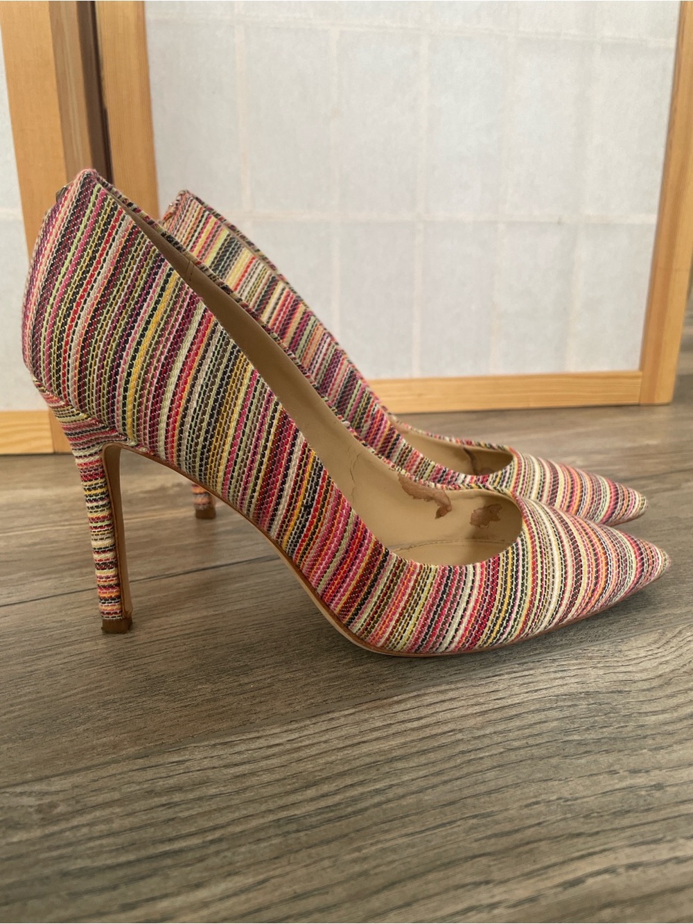 Sam Edelman Striped Multicolor Pointed-Toe Pumps - Picture 2 of 3